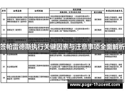 签帕雷德斯执行关键因素与注意事项全面解析