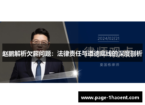 赵鹏解析欠薪问题：法律责任与道德底线的深度剖析