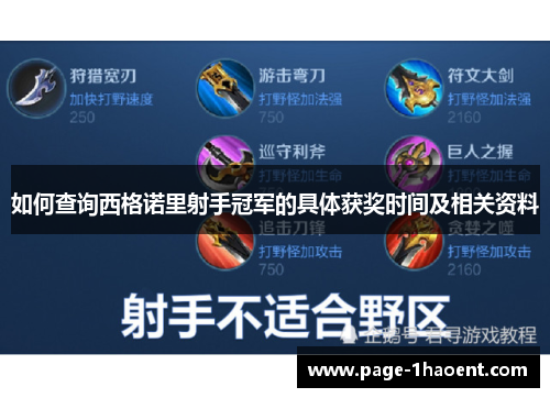 如何查询西格诺里射手冠军的具体获奖时间及相关资料